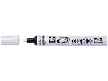 Маркер для каллиграфии Pen-Touch Calligrapher 5мм,белый, Sakura 