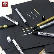 Маркер для каллиграфии Pen-Touch Calligrapher 5мм, серебро, Sakura , фото 6