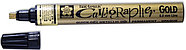 Маркер для каллиграфии Pen-Touch Calligrapher 5мм, золото, Sakura, фото 2