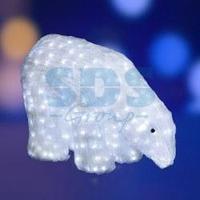 Акриловая светодиодная фигура "Белый медведь" 40см, 752 светодиода, IP 44, трансформатор в комплекте