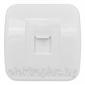 Минск Розетка RJ-45 1-местная белая EKF Basic, фото 2