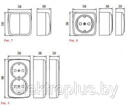 Минск Розетка 1-местная без заземления EKF Basic, фото 3