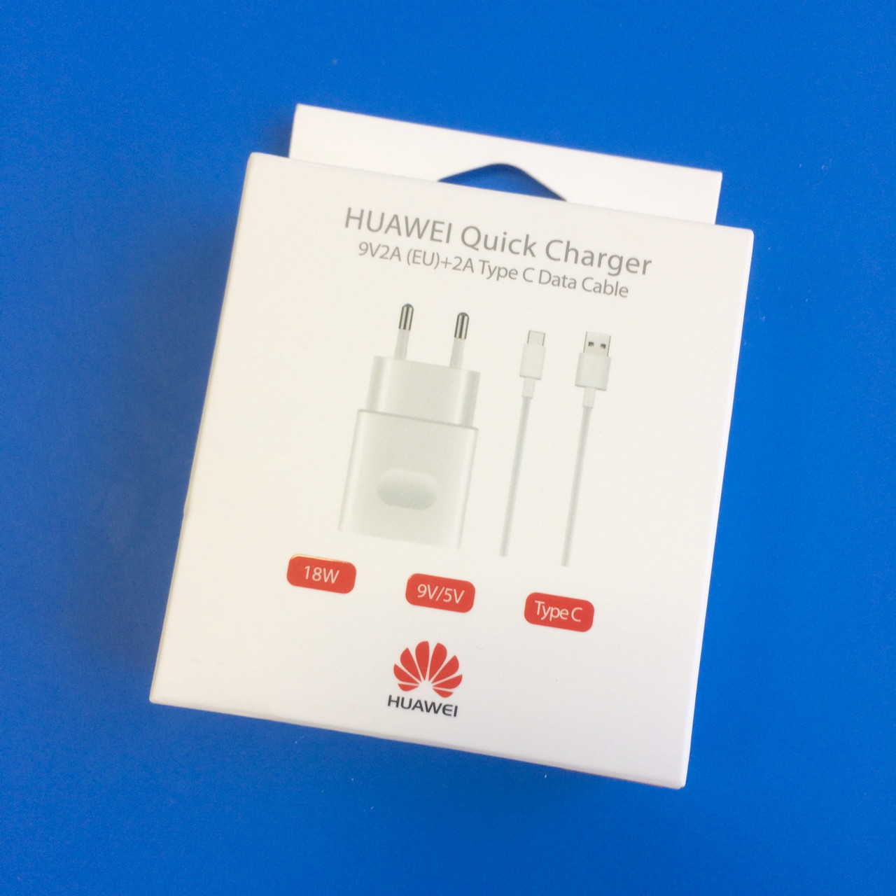 HUAWEI AP32 - Сетевое зарядное устройство и кабель Type-C (1m), цвет - белый, оригинал