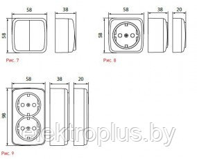 Минск Розетка Phone 1-местная EKF Basic - фото 3 - id-p89114550