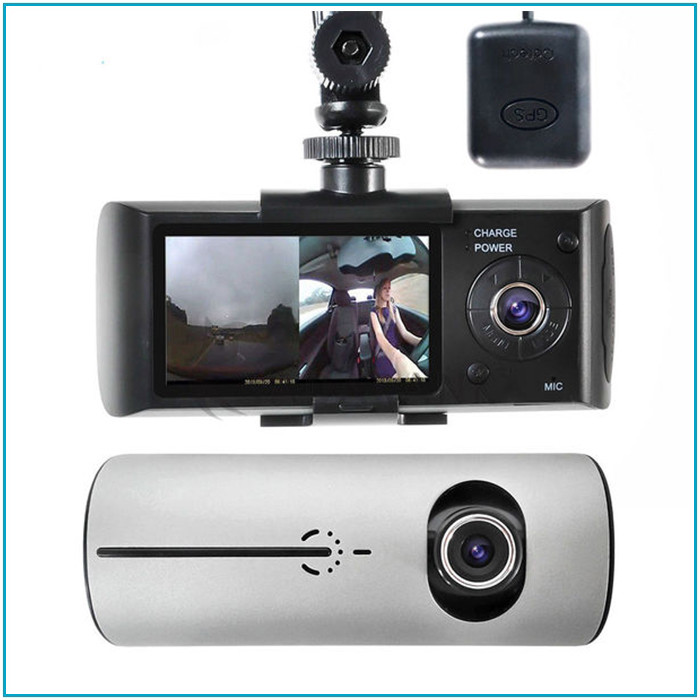Видеорегистратор DVR-R300 с 2 камерами, GPS и G-сенсором 1280 х 480