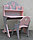 Комплект детской растущей мебели А001 + стеллаж  столик стульчик, фото 3