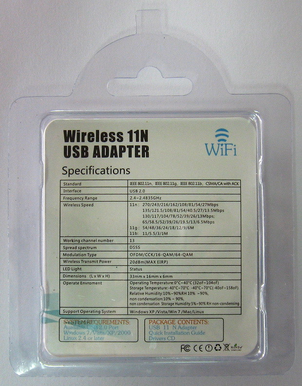 Wi-Fi USB-адаптер LV-UW03 (802.11b/g/n, 300Mbps) - фото 2 - id-p89156061