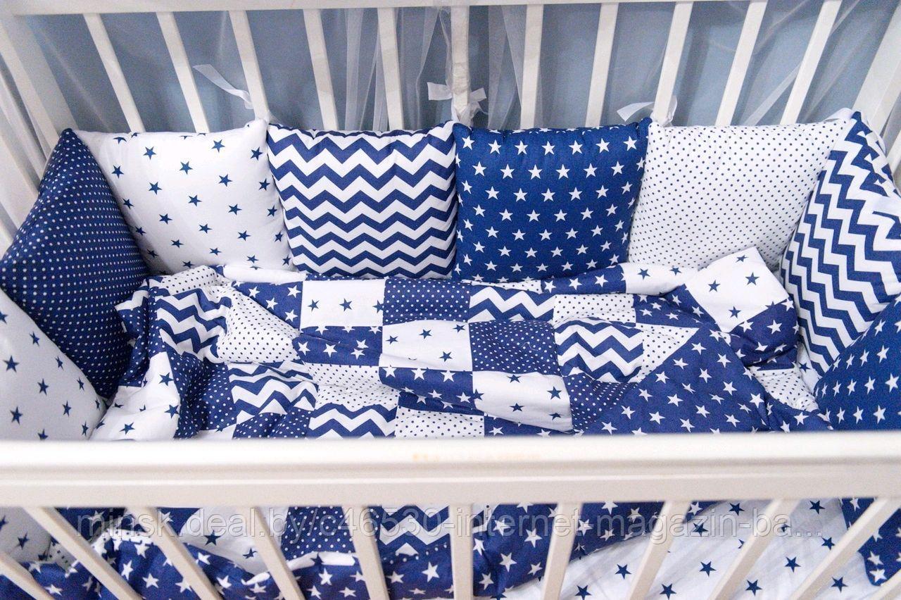 Бортики в детскую кроватку. Бортики подушки в кроватку для новорожденных. - фото 6 - id-p89165134
