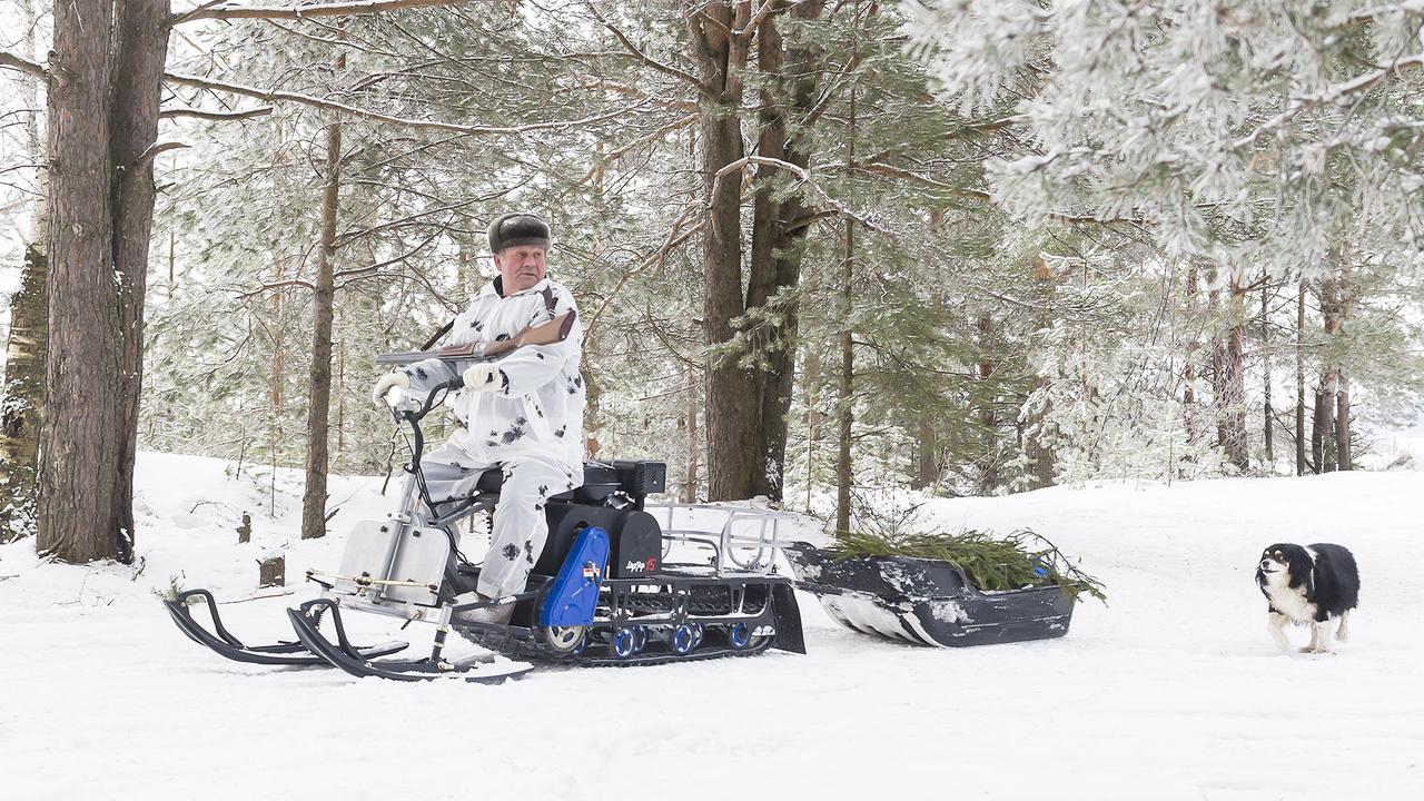 Мотобуксировщики по снегур Мухтар 15 с лыжным модулем - фото 1 - id-p89168596
