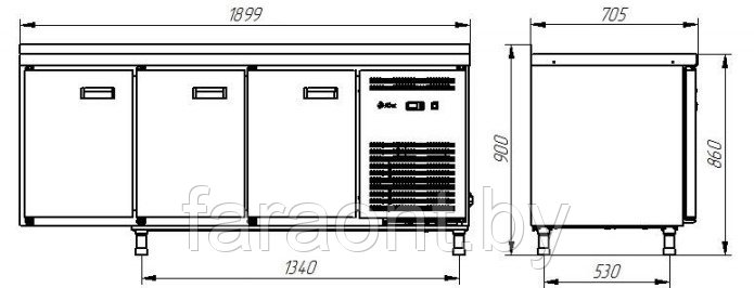 Стол холодильный Abat СХС-70-021 - фото 2 - id-p89173040