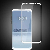 Противоударное защитное стекло с полным клеем Full Glue Screen Cover 0.3mm белое для Meizu 16 Plus