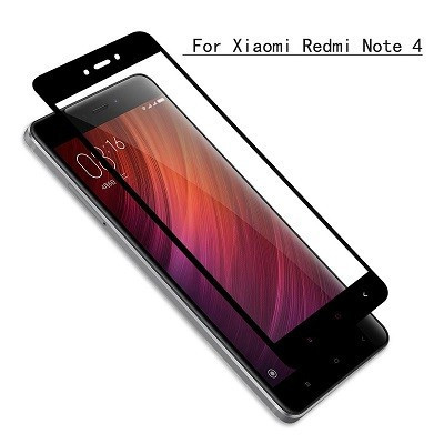 Защитное стекло для Xiaomi Redmi Note 4X (НАНОмембрана, полноэкранная, черная)