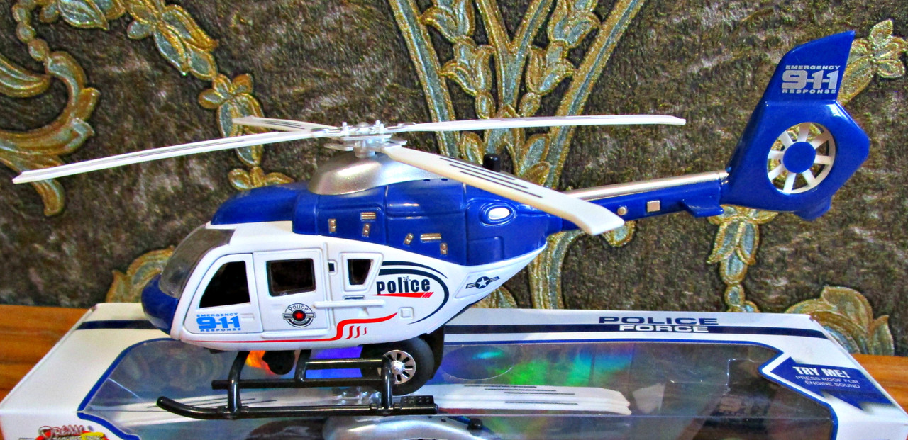 Игрушечный металлический полицейский вертолет(свет.муз) - фото 2 - id-p89175488