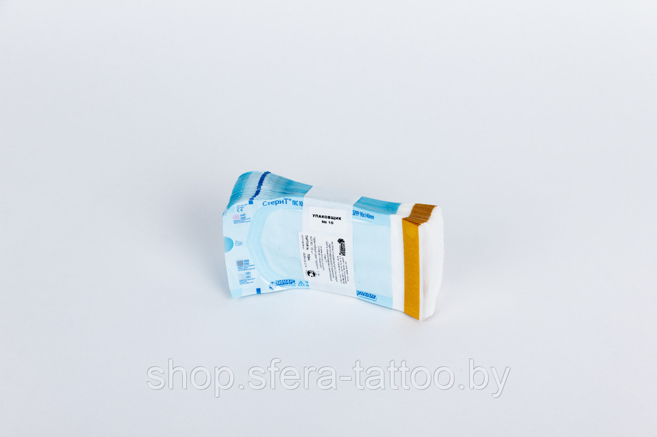 Пакет для стерилизации в автоклаве с индикатором стерильности, размер 90мм х 140мм