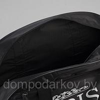 Сумка спортивная, отдел на молнии, наружный карман, длинный ремень, цвет чёрный, фото 5