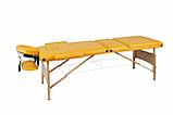 Складной 3-х секционный деревянный массажный стол RS BodyFit, жёлтый, фото 2