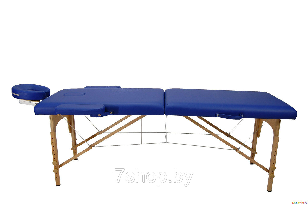 Массажный стол Atlas Sport складной 2-с деревянный синий