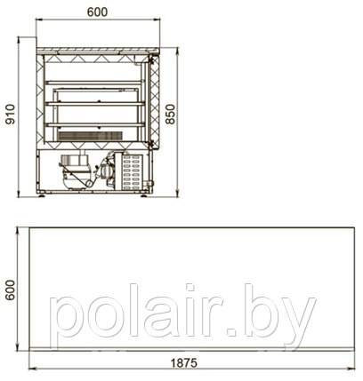 Холодильный стол POLAIR (ПОЛАИР) TMi4-G 400 л. (-2...+10), фото 2