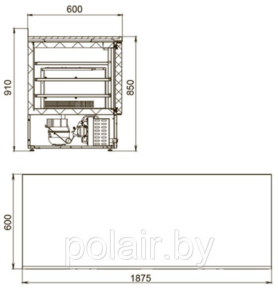 Холодильный стол POLAIR (ПОЛАИР) TMi4-G 400 л. (-2...+10) - фото 2 - id-p89188701
