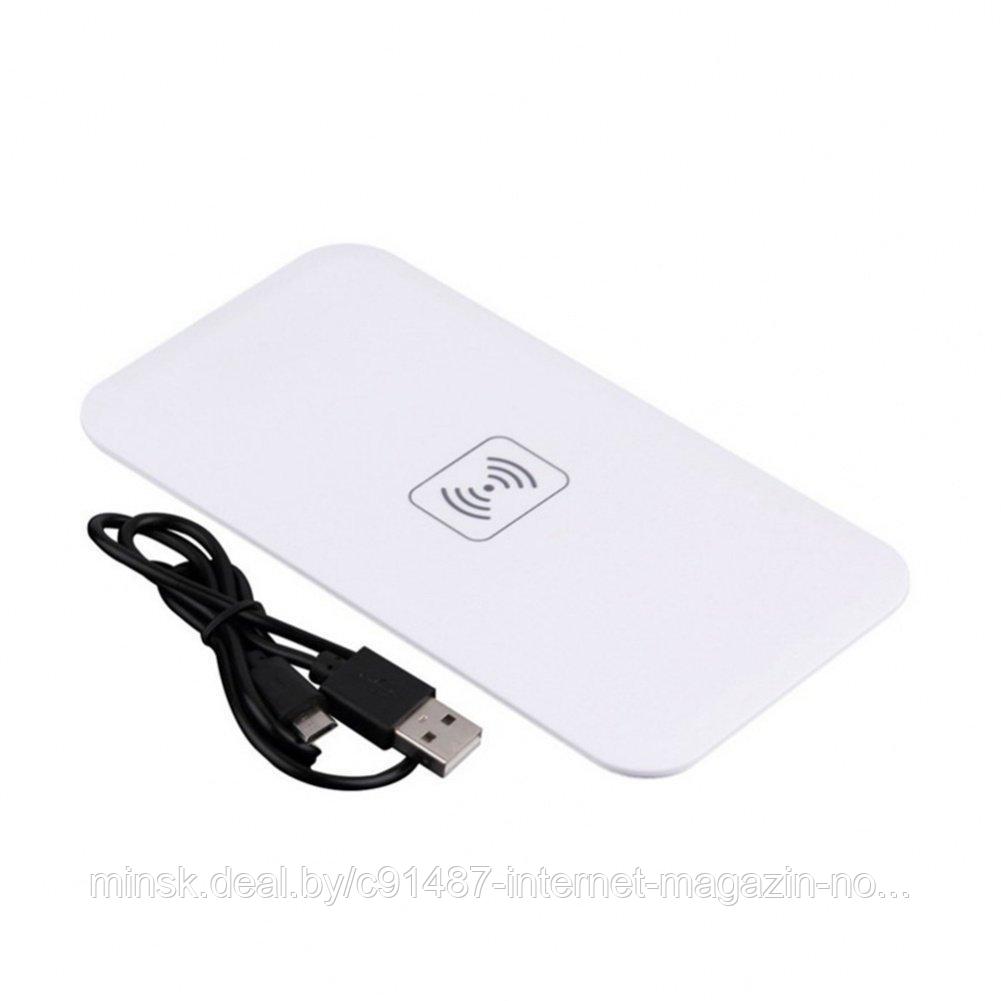 Аккумулятор беспроводной плоский для смартфонов с Micro USB разъемом, белый - фото 5 - id-p89192280