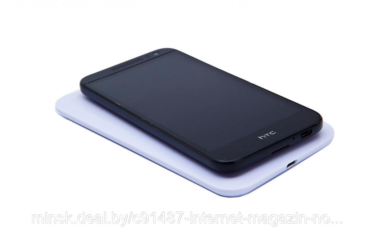 Аккумулятор беспроводной плоский для смартфонов с Micro USB разъемом, белый - фото 6 - id-p89192280