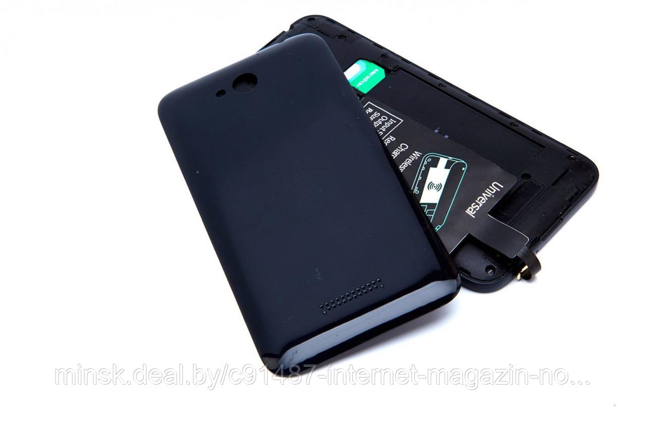 Аккумулятор беспроводной круглый для смартфонов с Micro USB разъемом, белый - фото 2 - id-p89192281