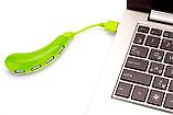Разветвитель USB «БАКЛАЖАН», зеленый, фото 4