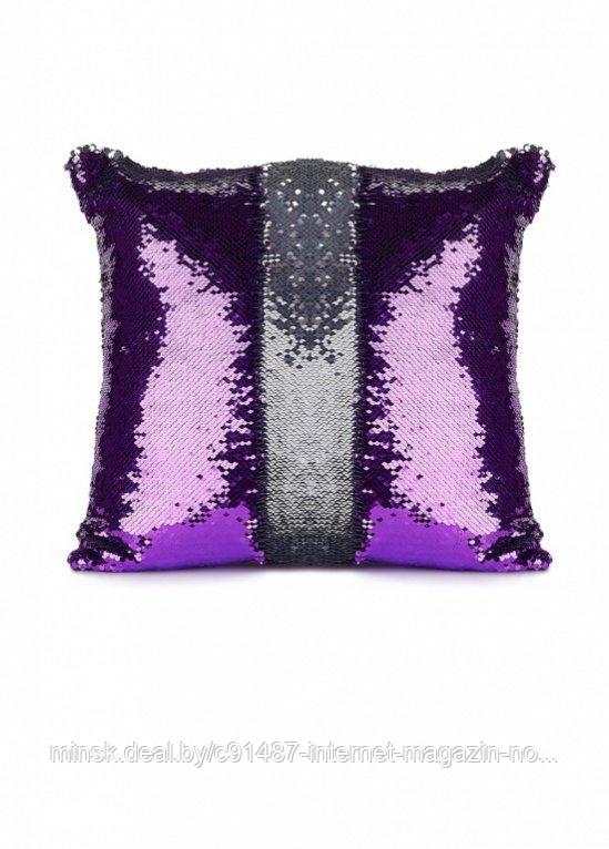 Подушка декоративная «РУСАЛКА» цвет фиолетовый/серебро - фото 1 - id-p89192546
