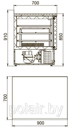 Холодильный стол POLAIR (ПОЛАИР) TВi2GN-G 220 л. (не выше -18), фото 2