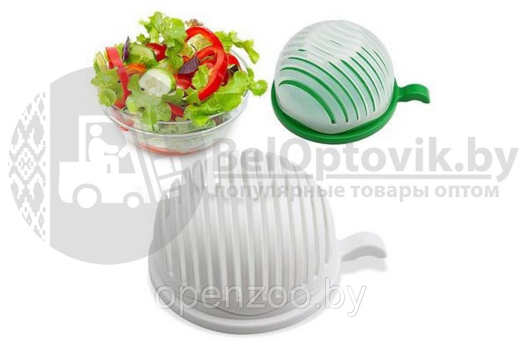 Салатница - овощерезка 2 в 1 Salad Cutter Bowl (чаша для нарезки овощей и салатов) - фото 10 - id-p89198931