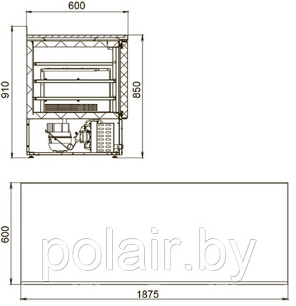 Холодильный стол POLAIR (ПОЛАИР) TBi4-G 400 л. (не выше -18), фото 2