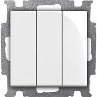 Выключатель трехклавишный (белый) ABB Basic 55