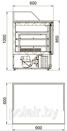 Холодильный стол POLAIR (ПОЛАИР) TMi2pizza-G 180 л. (-2...+10), фото 2