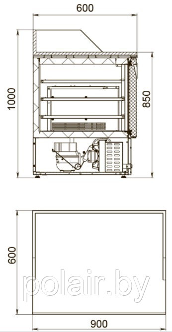 Холодильный стол POLAIR (ПОЛАИР) TMi2pizza-G 180 л. (-2...+10) - фото 2 - id-p89205333