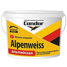 Краска моющаяся для стен и потолков Condor Alpenweiss 22,5 кг