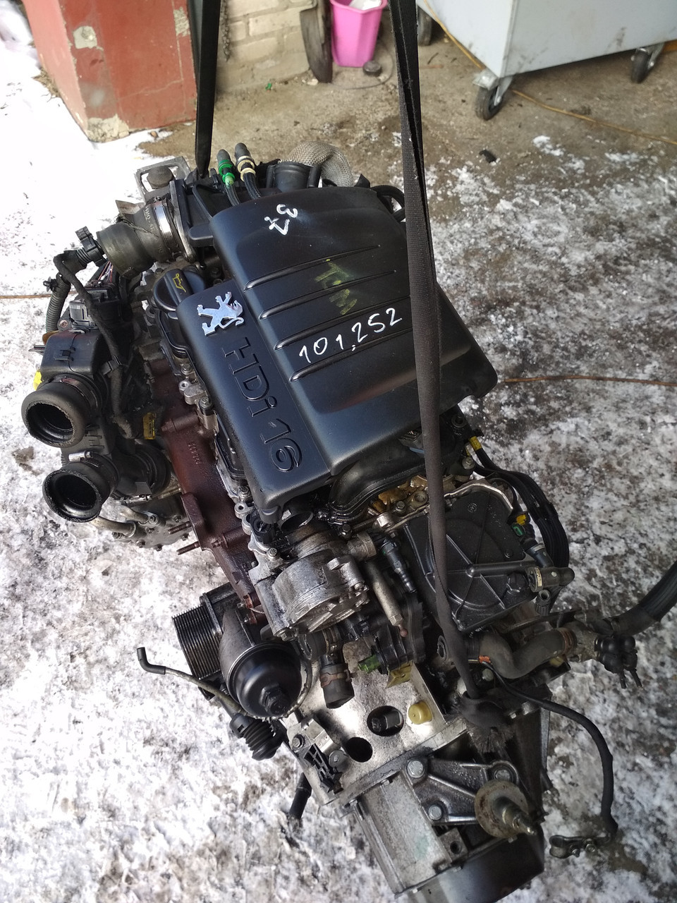 Комплектный двигатель Citroen Berlingo 1.6 дизель,(9HZ DV6TED4) 2010г, 80 KW (109 HP) - фото 2 - id-p89212665
