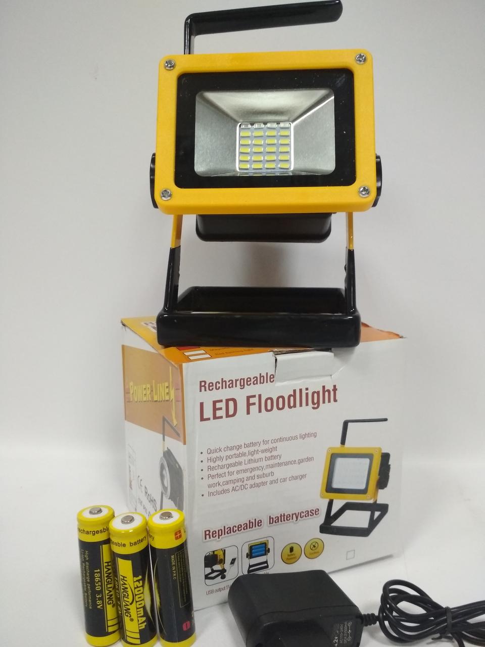 Прожектор светодиодный аккумуляторный (20 LED) с подставкой - фото 1 - id-p72879119