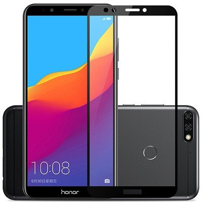 Защитное стекло для Huawei Y6 2018 / Y6 prime 2018 / 7C чёрное