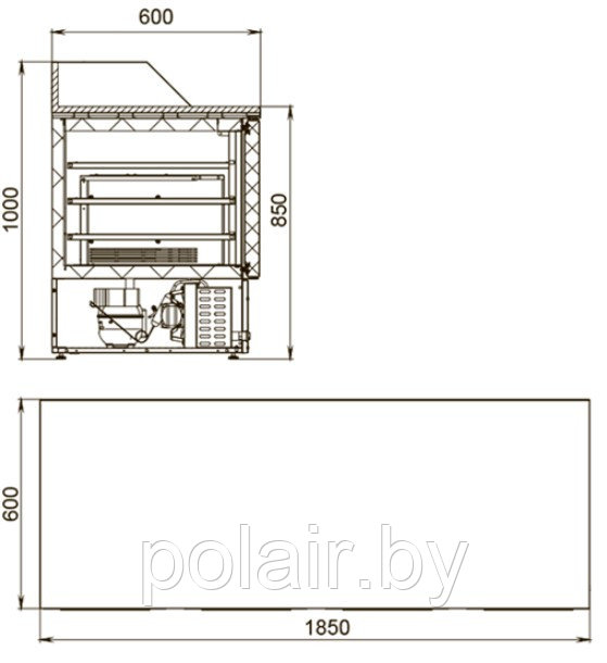 Холодильный стол POLAIR (ПОЛАИР) TMi4GNpizza-G 520 л. (-2...+10) - фото 2 - id-p89251501