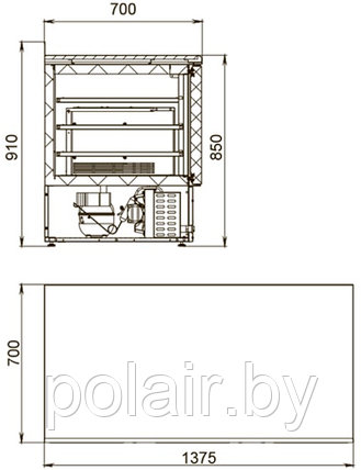 Холодильный стол POLAIR (ПОЛАИР) TDi3GN-G 370 л. (+1...+10), фото 2