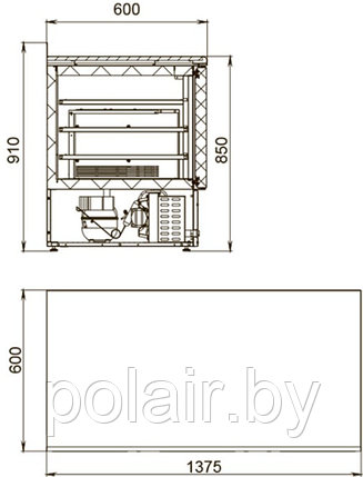 Холодильный стол POLAIR (ПОЛАИР) TDi3-G 300 л. (+1...+10), фото 2