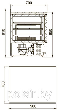 Холодильный стол POLAIR (ПОЛАИР) TDi2GN-G 184 л. (+1...+10), фото 2