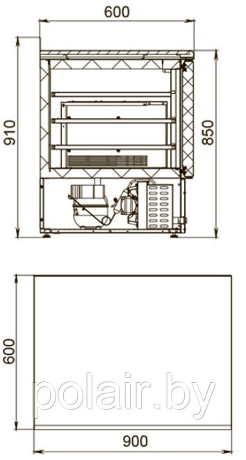 Холодильный стол POLAIR (ПОЛАИР) TDi2-G 180 л. (+1...+10) - фото 2 - id-p89253030