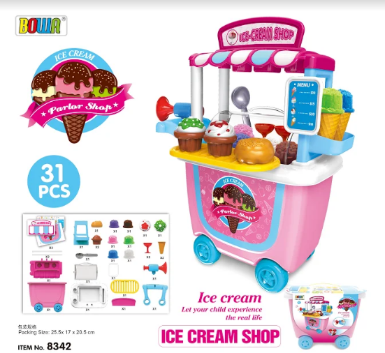 Игровой набор «Передвижной магазин мороженого».8342