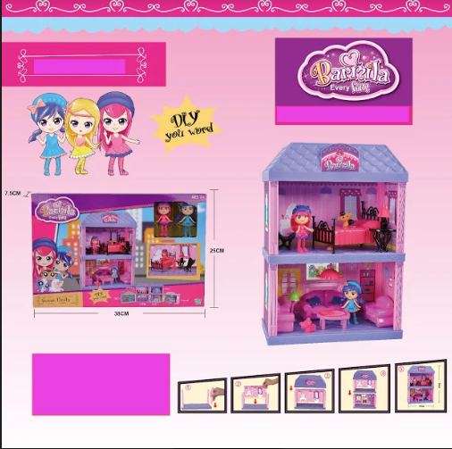 Детский игровой набор Домик для кукол Barmila Sweet Family арт. 60217, кукольный домик