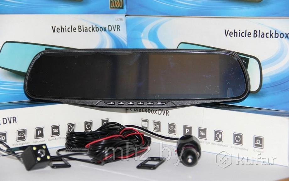 Зеркало видеорегистратор Vehicle BlackBox DVR с камерой заднего вида (2 камеры) регистратор парковка - фото 2 - id-p89375510