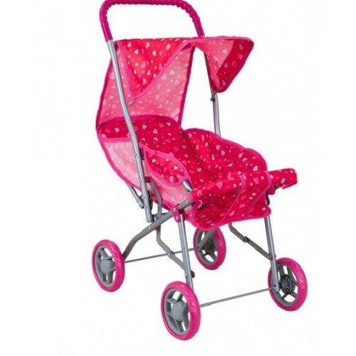 Коляска для кукол BUGGY Boom MIXY 8807, прогулочная, с козырьком, регулируемая спинка розовая  