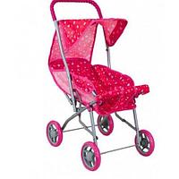 Коляска для кукол BUGGY Boom MIXY 8807, прогулочная, с козырьком, регулируемая спинка розовая