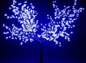 Светодиодное дерево "Сакура", высота 2,4м, диаметр кроны  2,0м, синие светодиоды
