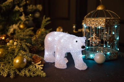 Акриловая светодиодная фигура "Медвежонок" 17х24х29 см, 4,5